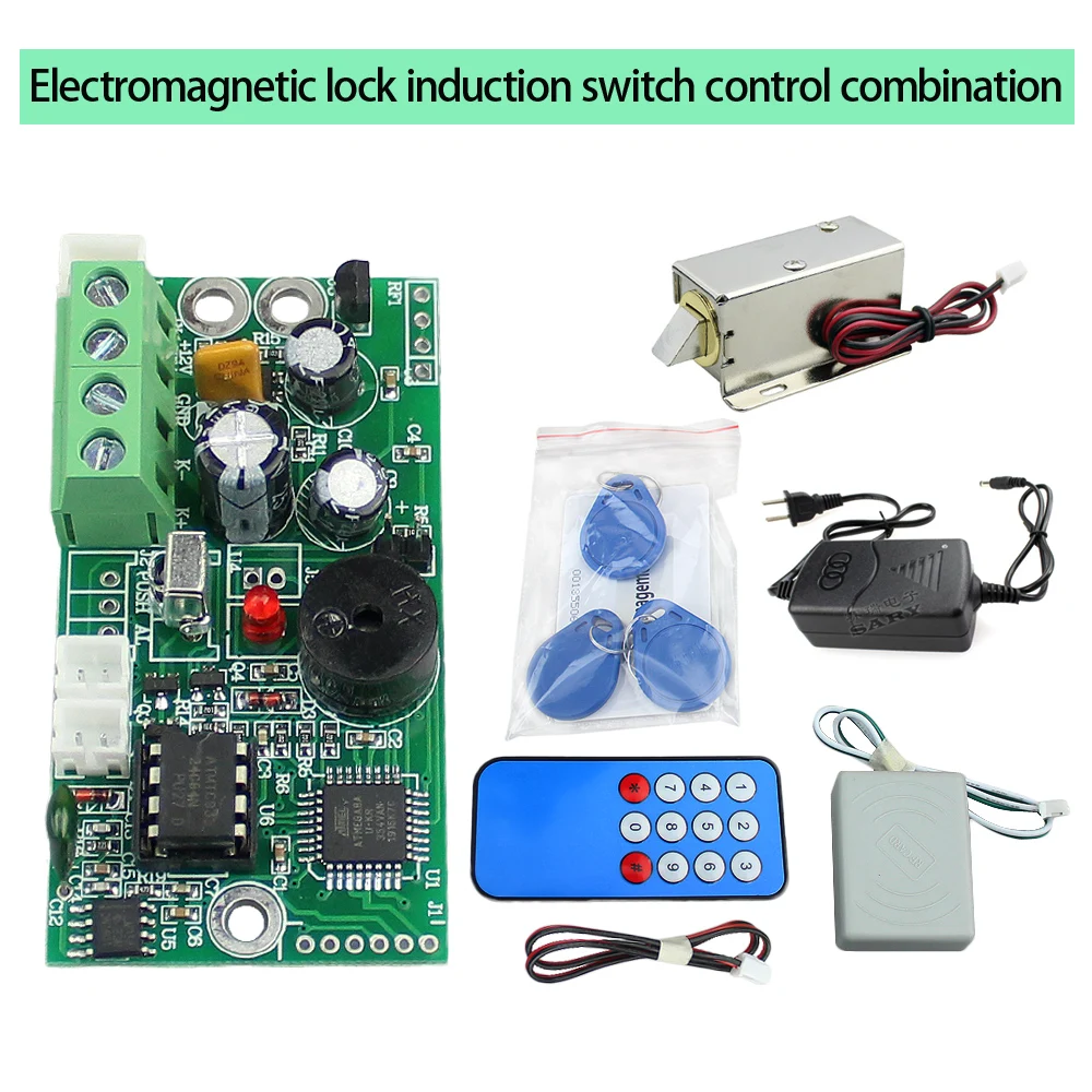 

RFID embedded access control small electromagnetic lock intercom control board switch control combination EMID 125khz card lock