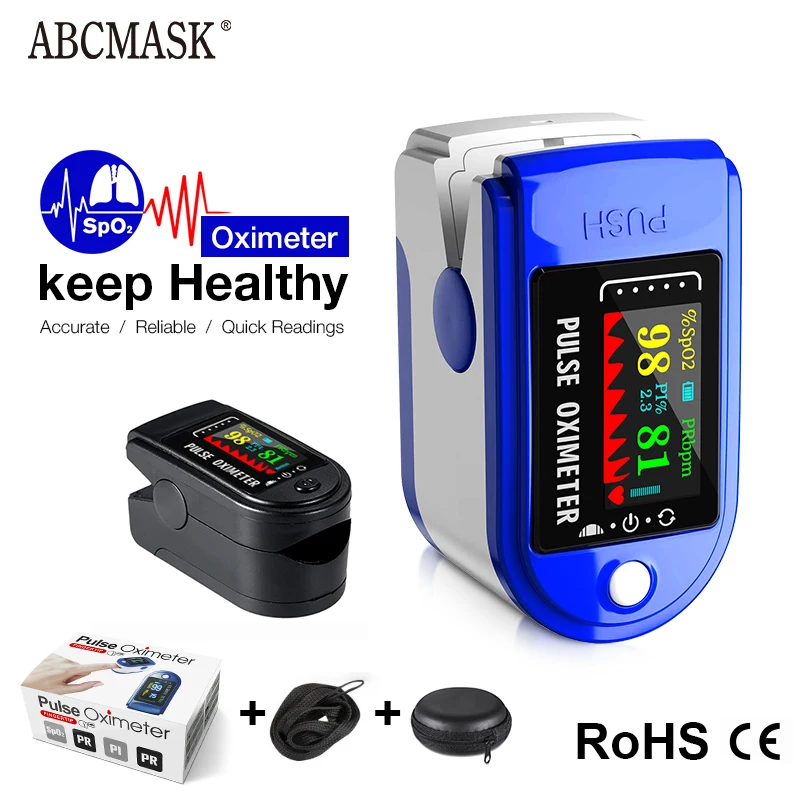 Пульсоксиметр на кончик пальца медицинский SpO2 PR монитор здоровья измеритель
