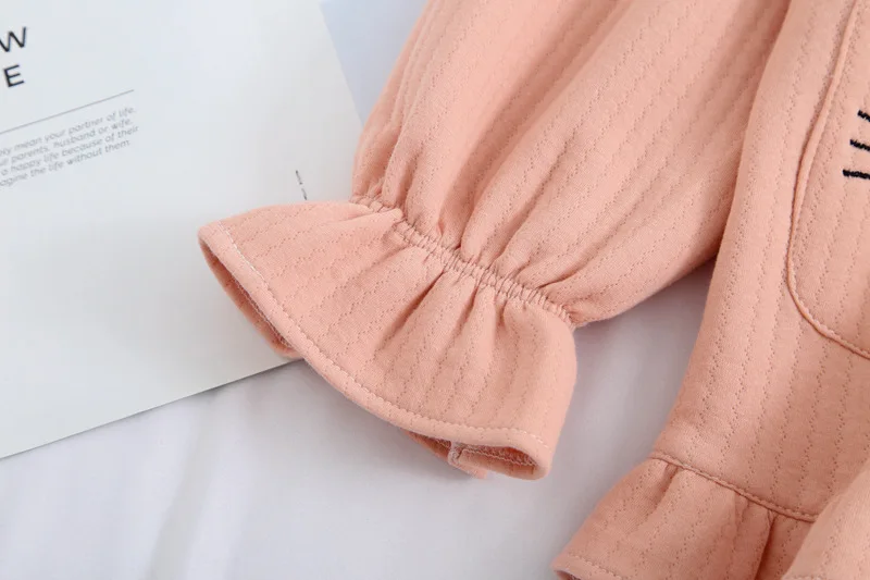 Fdfklak Хлопковая пижама для беременных женщин, материнство, одежда сезон осень-зима; розовый цвет/синий с длинными рукавами пижамы для