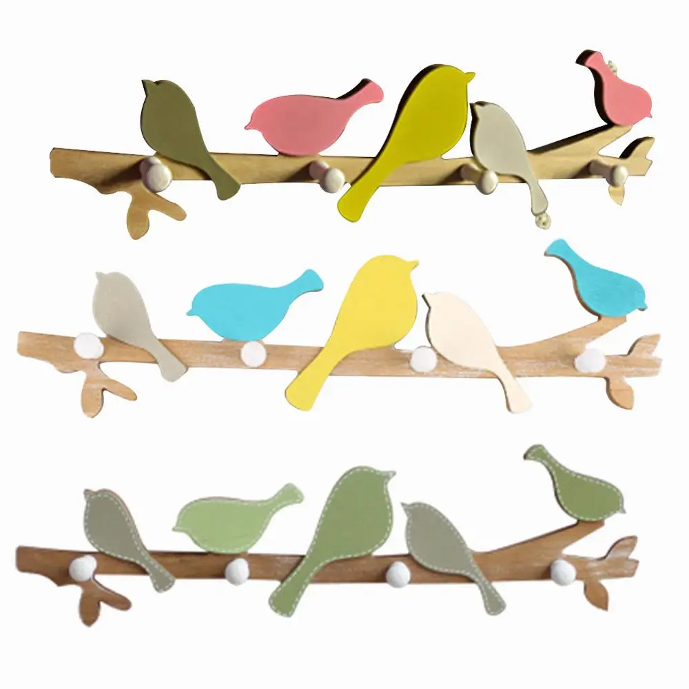 1 шт. настенные украшения аксессуары для дома вешалка гостиной деревянная птица