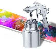 1,8 мм алюминиевый сплав Краскораспылитель электроинструменты регулируемый поток покрасочный пистолет для мебель для дома/автомобиля