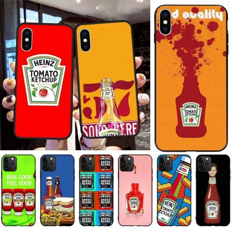 Heinz Tomato Ketchup Soft Silicone TPU Phone Cover for iPhone 11 pro XS MAX 8 7 6 6S Plus X 5S SE 2020 XR case |