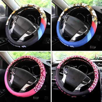 

Cartoon car steering wheel covers four seasons absorb sweat auto interior steering accessories Garfield cat steering-wheel cover