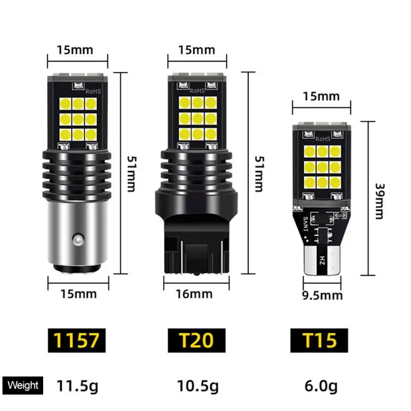 1157 T15 T20 светодиодный лампы 3030 24 Smd CanBus Нет Ошибка светильник для поворотов