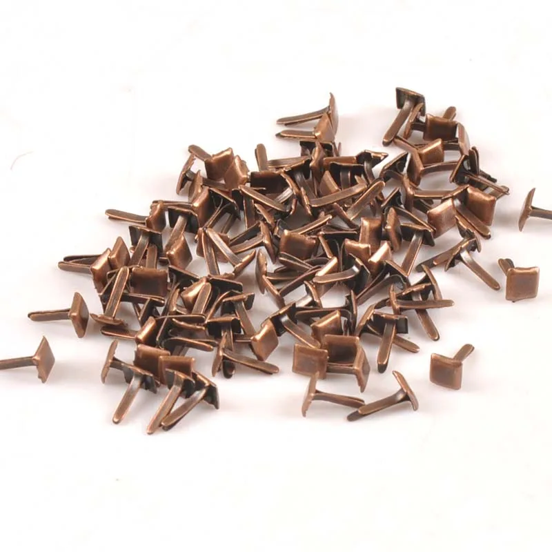 Scrapbooking decoration Metal brads 50pcs Mini Cube Brads Scrapbooking Embellishment Fastener 4.5x8mm cp2402