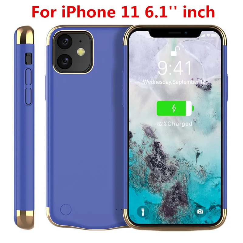 Для iPhone 11 11 Pro Чехол для зарядного устройства 5500 мАч резервный перезаряжаемый чехол для зарядки PowerBank для iPhone 11 Pro Аккумулятор Max Case - Цвет: 11 6.1 inch