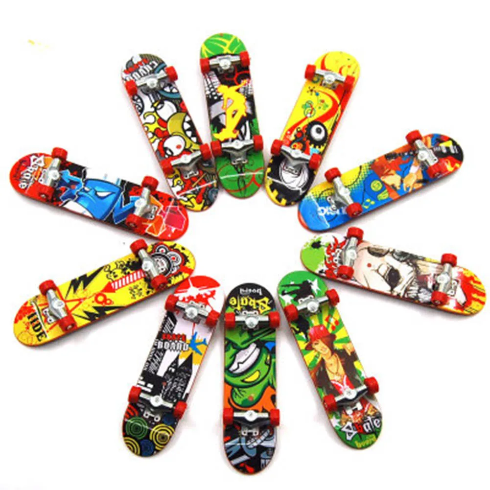 Случайный 6 шт различных цветов детские игрушки мини антистресс гриф скейт-пансион игрушки подарок пальчиковая игрушка скейт