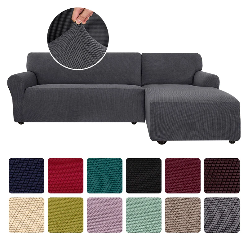 Funda de sofá de alta calidad en forma de L para esquina de salón funda de  sofá elástica Canap para Chaise Longue Sofa forma de L|Funda de sofá| -  AliExpress