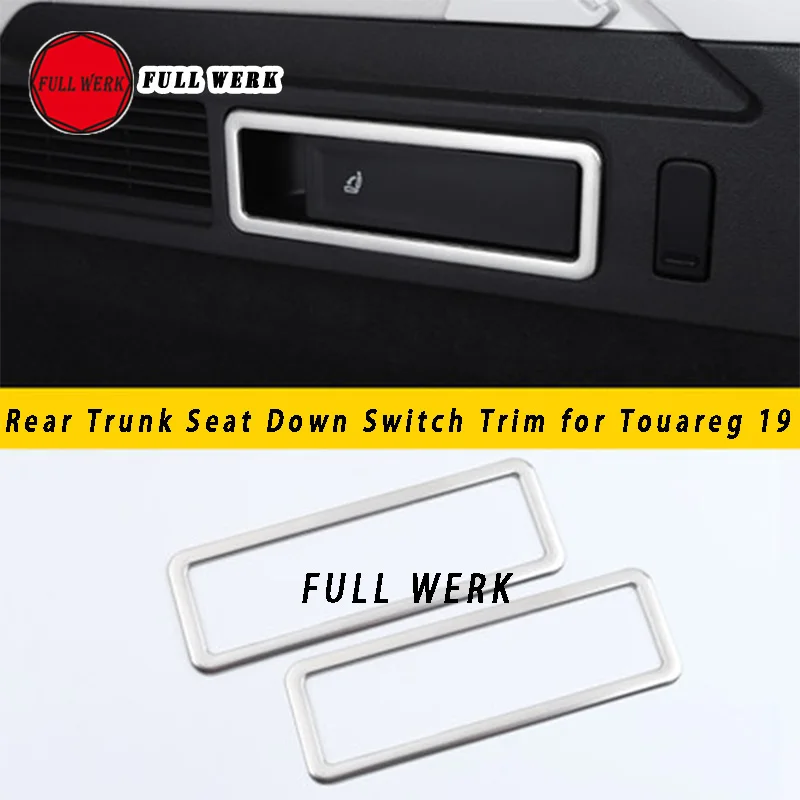 Seat Down Switch 304 SS отделка салона автомобиля для Touareg 19 вентиляционное отверстие переключения передач переключатель окна Крышка рамы наклейки аксессуары - Название цвета: Seat Down Switch
