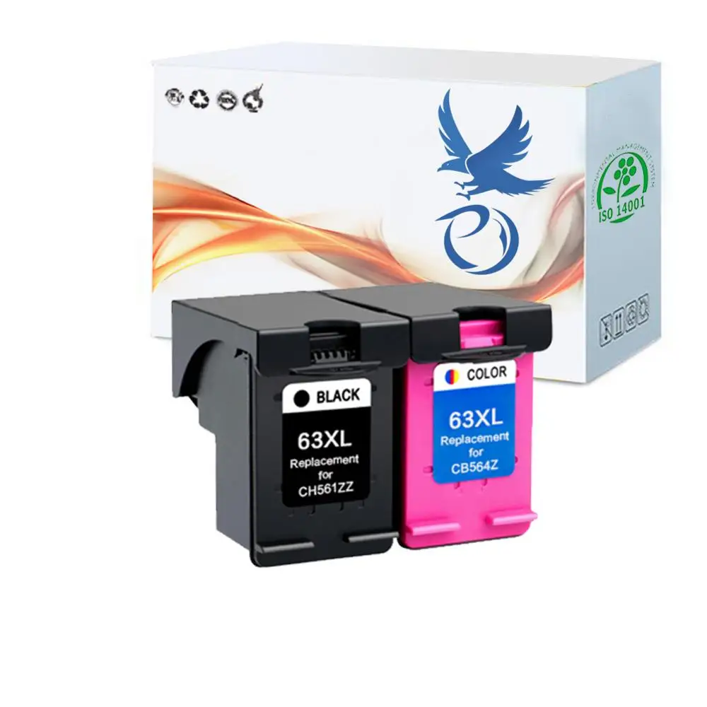 PY 1 комплект 63 63XL чернильные картриджи для принтера HP Deskjet 1110 1112 2130 2131 2132 2133 2134 |