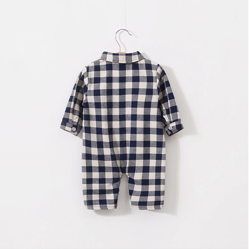 baby boy buffalo plaid onesie