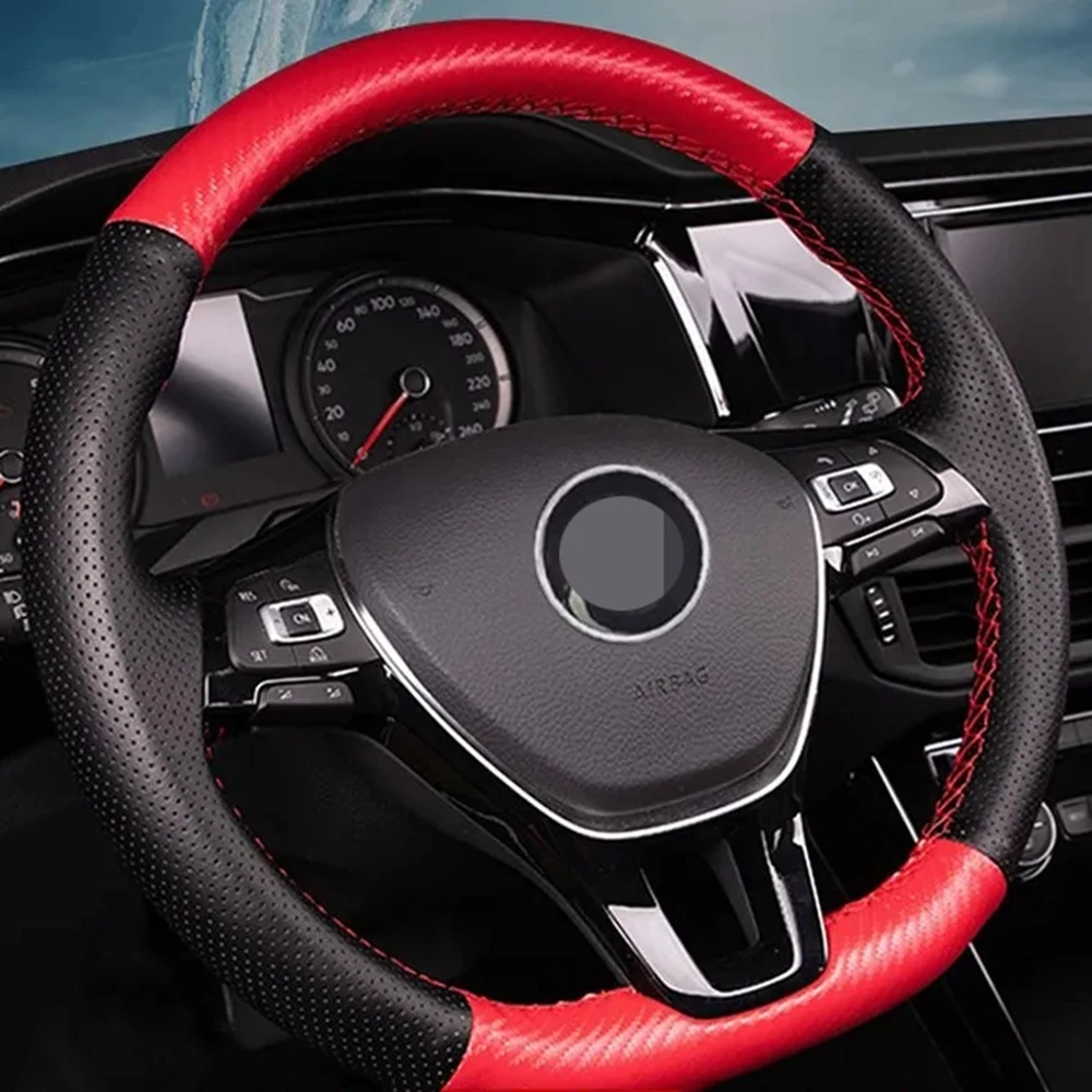 Нескользящая черная кожа из углеродного волокна для Volkswagen VW Golf 7 Mk7 Новинка Polo Jetta