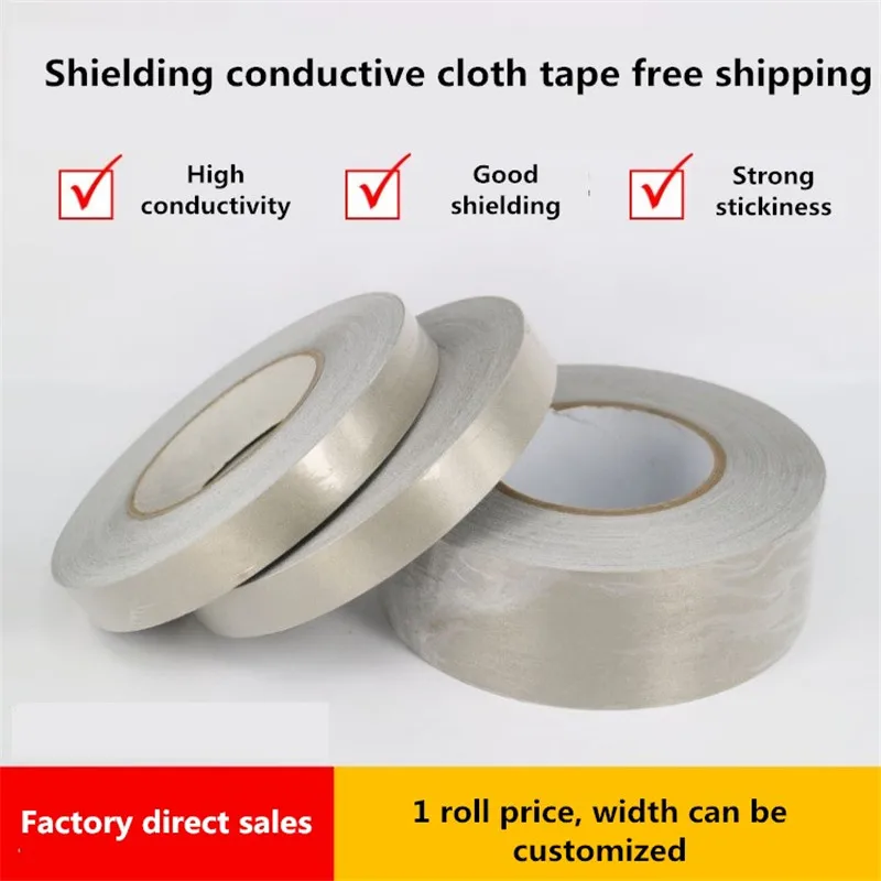 1 Inch X 65 Ft Faraday Cloth Tape Conductive Double Sided Tape For EMI Shielding