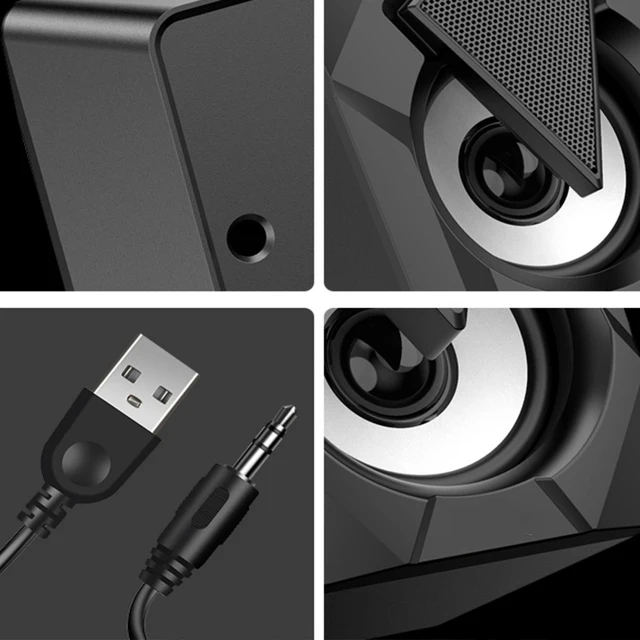 Computer Speakers For Laptop Desktop with Subwoofer LED Colorful