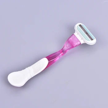

NEW 1Hand Razor(with 4 Head) Safety Beauty Manual Stainless Steel Blade Women Shaver Razor Replacement Head