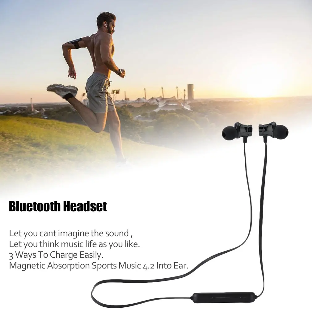 XT-11 беспроводные Bluetooth наушники V4.2 магнитные спортивные водонепроницаемые наушники стерео наушники-вкладыши гарнитура с Mircrophone