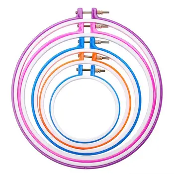 

Suit Embroidery Ring Plastic Color Cross Embroidery Embroidery Wreath Exquisite Anti-Corrosion Embroidery Outer Ring New HOT