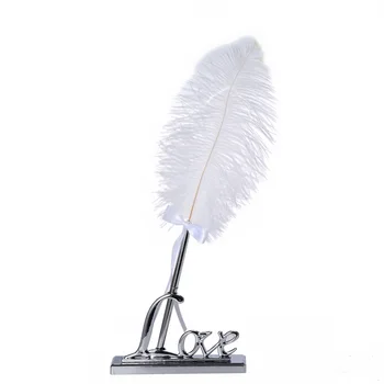 

1Set Durable Metal Love Good Quality Wedding Pen Stand Wedding Pen Set Signing Pen Holder for Wedding Party
