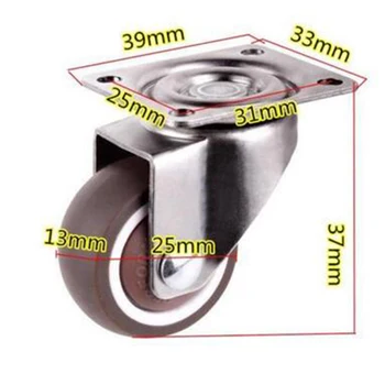 

Small Handling Swivels 25mm Casters Rolling Wheels Super Mute Equipment Parts