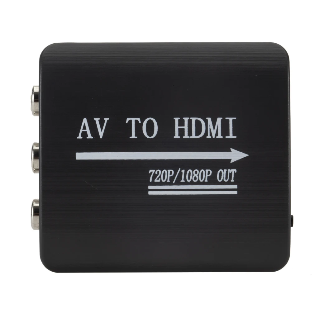 Черный Цвет Мини AV к HDMI конвертер 1080P CVBS RCA AV к HDMI выход AV2 HDMI адаптер USB питание