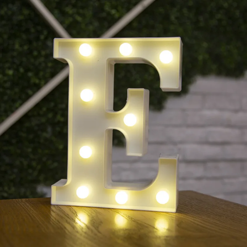 Alphabet Letter LED Lights Luminous Number Lamp Decor  Battery Night Light for home Wedding Birthday Christmas party Decoration night stand lamps Night Lights