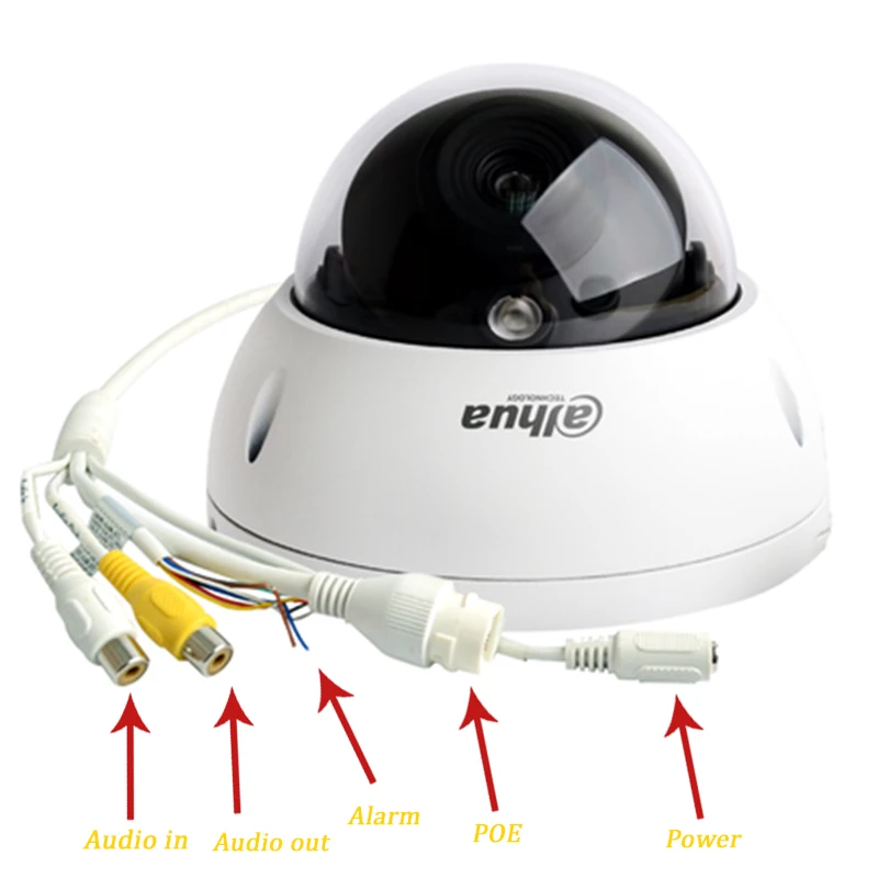Камера Dahua IPcamera H.265 6 МП POE многоязычная с поддержкой SD карты функцией входа/выхода
