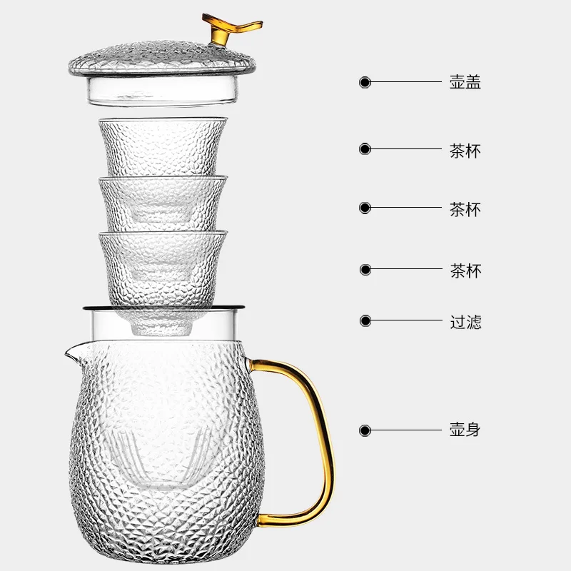 Японский стиль стеклянная чашка Портативный Путешествия Чайный набор семья Реюньон кунг-фу чайный набор с чашками украшения дома аксессуары