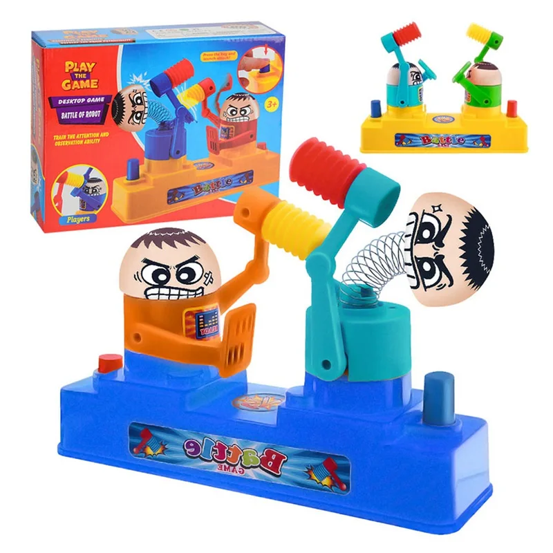 Ручной пресс двойной молоток удар родитель-ребенок игрушка Интерактивная битва злодей Развивающие игрушки для детей подарок случайные цвета