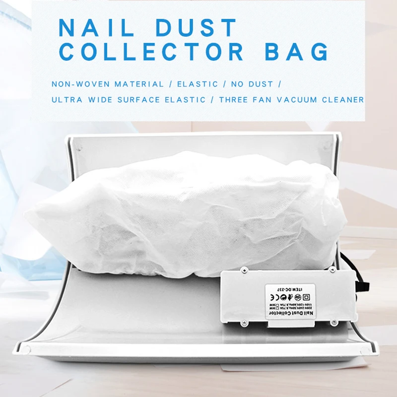 

2Pcs/pack Non-woven Nail Dust Collector Replacement Bags For 3 Fans Manicure Suction Machine Nail Vacuum Dust Collector Bags