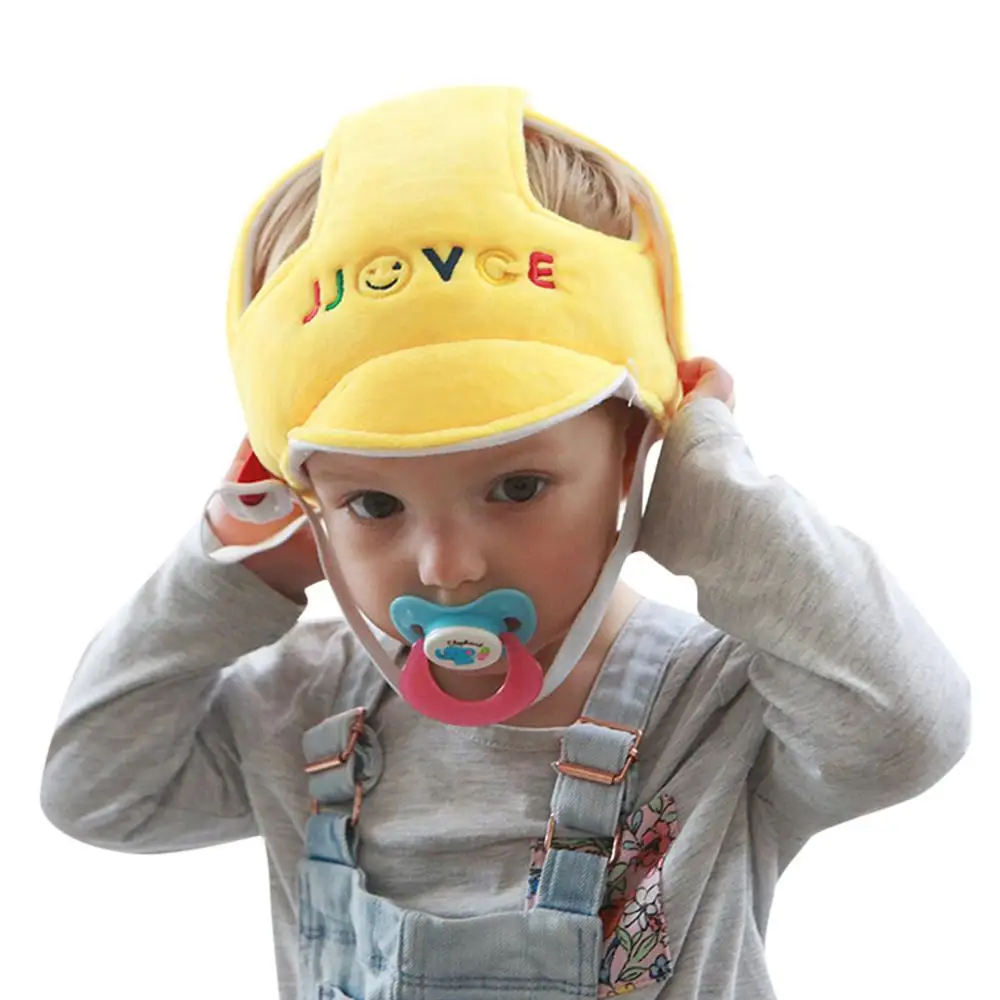 Детская шапка, защитный шлем, для мальчиков и девочек, анти-столкновения, спортивная мягкая шапка, для младенцев, для малышей, безопасная Кепка для прогулок, шапка для детей# 3F - Цвет: Цвет: желтый
