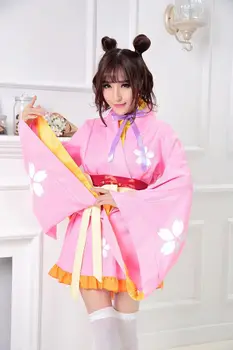 

Japanese Anime Kotetsujou No Kabaneri Cosplay Mumei Party Cos Costume Women Sexy Kimono Yukata Robe Lolita Sakura Princess Dress