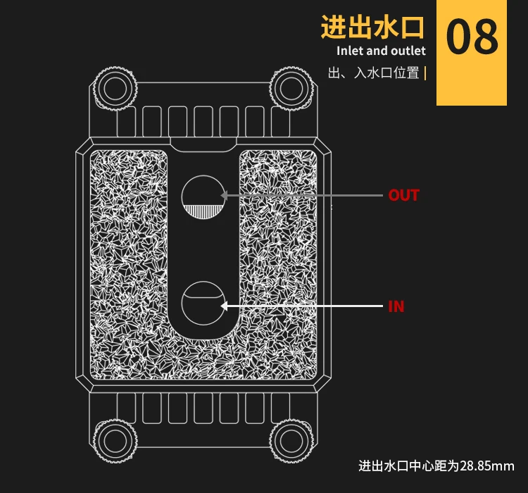 Barrow amd am3 am4 cpu bloco de