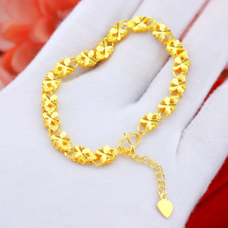 Clover Bracelet Gold Jewelry Sarkin Fashion Wedding Birthday Gift Jewelry Bracelet Bracelet