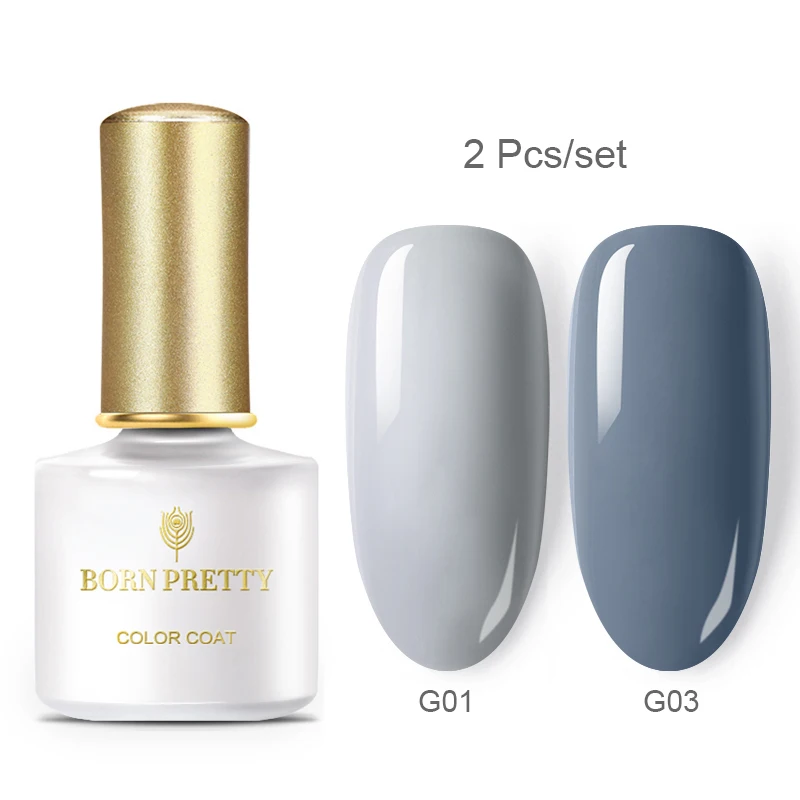 set 15 Набор гелей для ногтей BORN PRETTY, 2 бутылки, Гель-лак для ногтей, Гель-лак для ногтей, стойкий УФ-гель, цветной гель Nagel Gellack, 6 мл - Цвет: set 15
