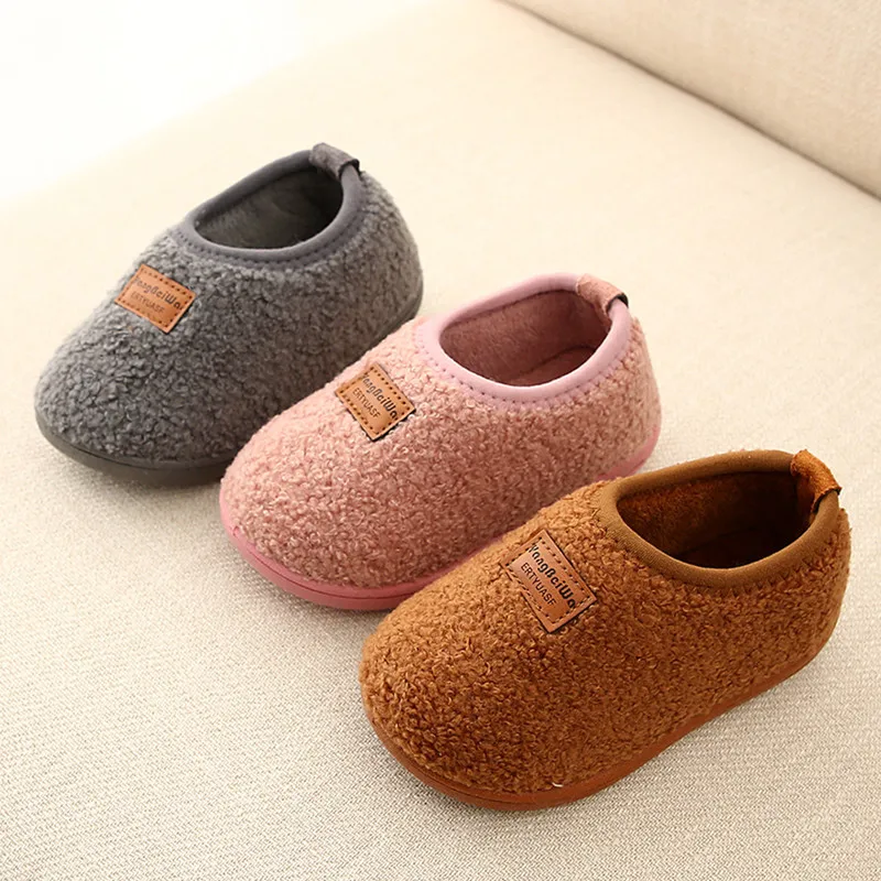 Домик для детей тапочки зима 2019 детские малышей милые плюшевые теплые