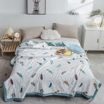 

Luxury cotton Summer Quilts twin single queen Blankets High quality Bed Cover Children Adults duvet soft white feather Comforter