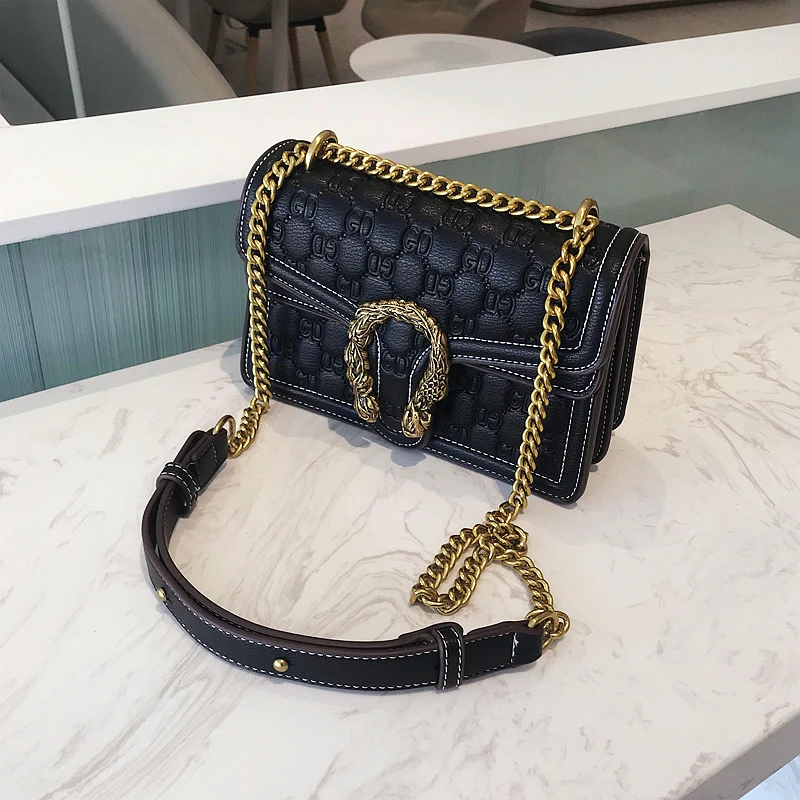

High sense foreign style small bag women bag 2020 new spring wild cross-body ck net red fashion chain bag