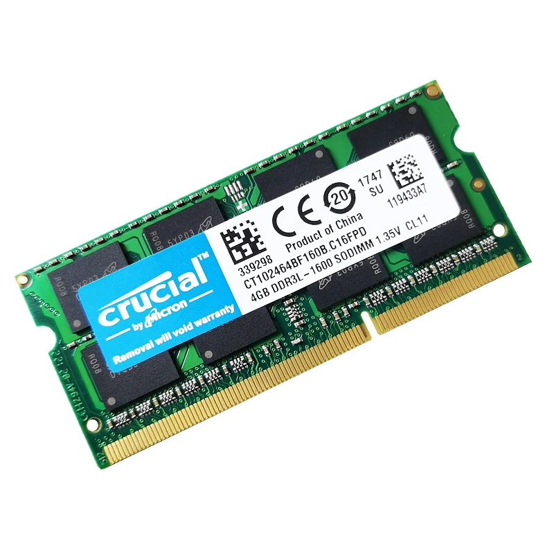 Оперативная память Crucial 4 ГБ 8 16 DDR3L 1066 1333 1600 2133 2400 2666 PC3 1 2 в 35 5 204pin для ноутбука Ddr3 PC4