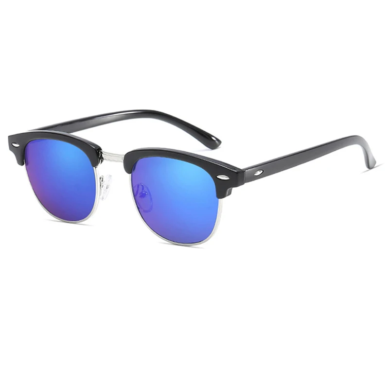 Black Blue KeiKeSweet, поляризационные, модные, роскошные, брендовые, дизайнерские, солнцезащитные очки, для мужчин и женщин, горячие лучи, UV400, винтажные, для улицы, для вождения, солнцезащитные очки, Новинка - Цвет линз: Black Blue