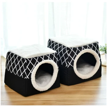 

2 Size L XL 2 Colors Pet bed for Cats Dogs Soft Nest Kennel Bed Cave House Sleeping Bag Mat Pad Tent Pets Winter Warm Cozy Beds