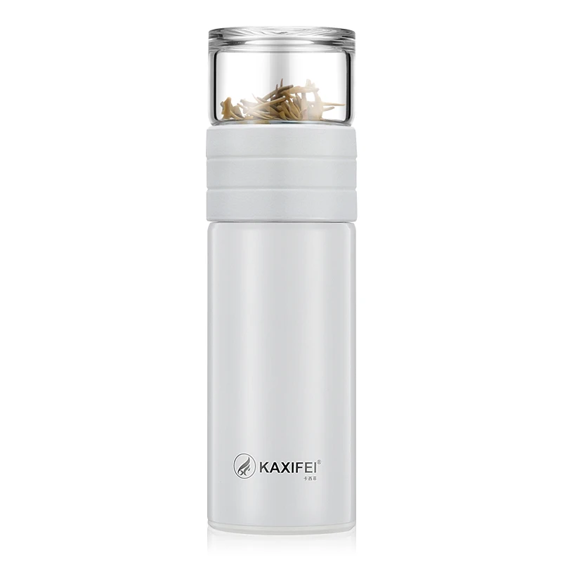 White-400ML Термос для чая из нержавеющей стали, Вакуумная чашка, термос с дисплеем температуры, термосы для чая, Термокружка с изоляцией, термос, чашка для заварки чая - Цвет: White-400ML