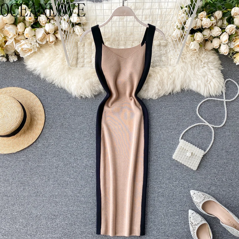 OCEANLOVE сексуальное платье со вставками трикотажное весенне летнее 2020 Vestidos V