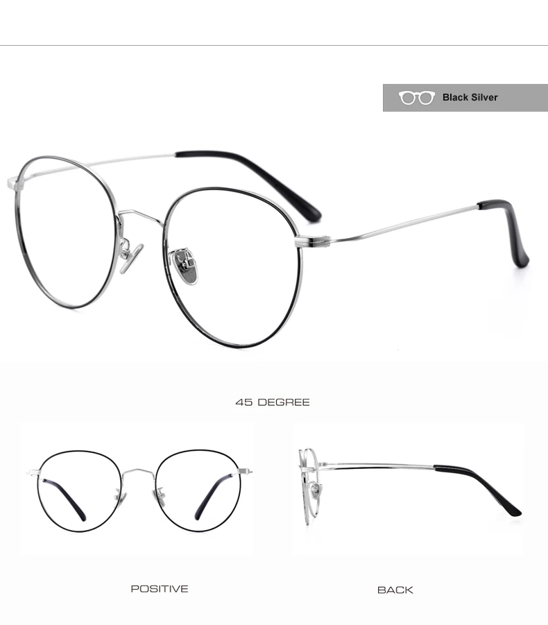 spectacles frame round glasses gold color optical eyewear frame Prescription eyeglasses computer glasses metal glasses frame