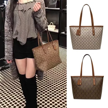 

Classic fashion brand style casual tote MK women bags high quality PVC cowhide leather Monogram designer female bag