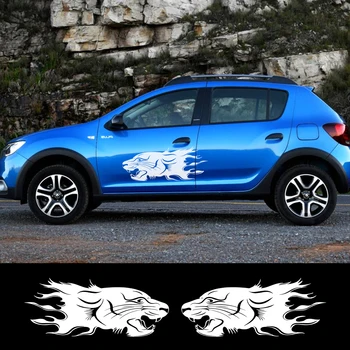 

2pcs Car Sticker Lion Totem Auto DIY Decal For Ford Focus Fusion Honda Fit Civic Fiat Punto Kia Sportage Lada Granta Accessories