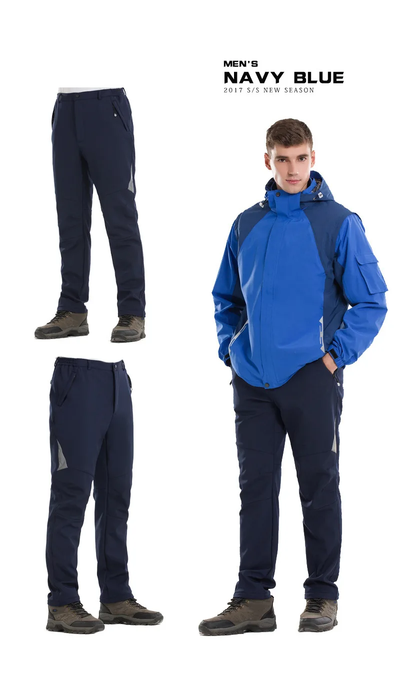 

2019 New Style Trousers Plus-sized Hot Selling COUPLE'S Soft Pants Fleece-Lined Waterproof Warm Ski