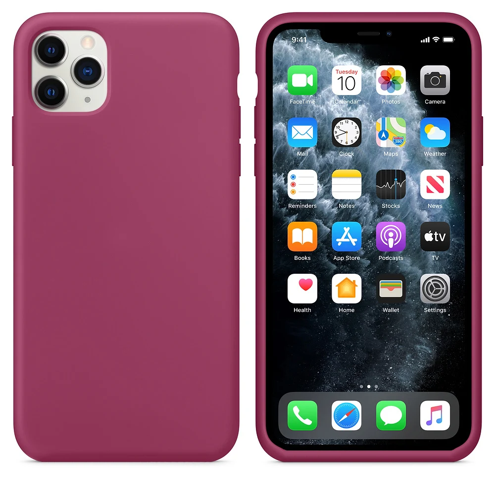 Pomegranate Чехол для iPhone 11 Pro Max 6 S 6 S 7 8 Plus X R XR XS Max чехол мягкий жидкий силиконовый роскошный милый чехол для iPhone11 11Pro - Цвет: Pomegranate