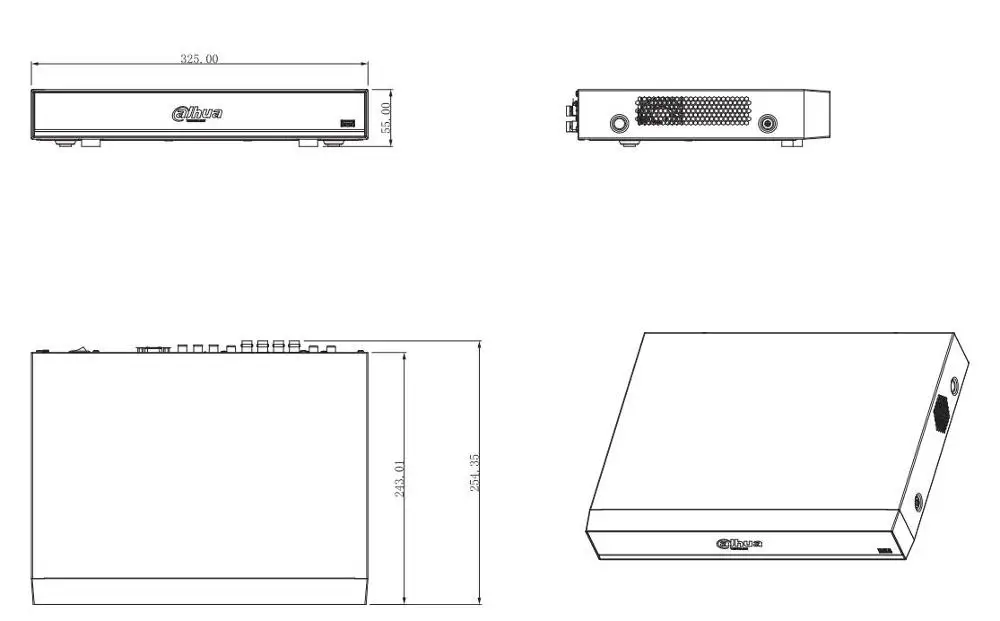 Dahua XVR XVR7108HE-4KL-I XVR7116HE-4KL-I 8/16 канальный Penta-brid 4K Mini 1U Цифровой видеорегистратор поддерживает AI