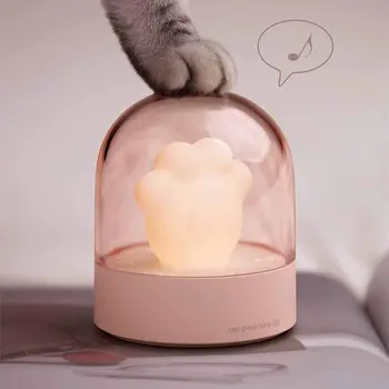 

Music Box Night Light Cute Cat Claw Shape - Eye Protection Bedside Night Lamp LED Ambient Light - Xmas Gift Birthday Gift for Ki
