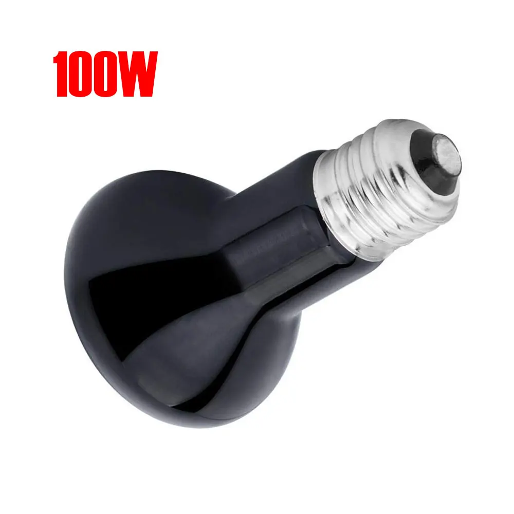100W Ящерица, змея, животное-амфибия 110V E27 100W гусеничная лампа, Солнечная лампа, лампа для обогрева, практичная черная 25W 50W UVA 75W черепаха Брудер - Цвет: 100W
